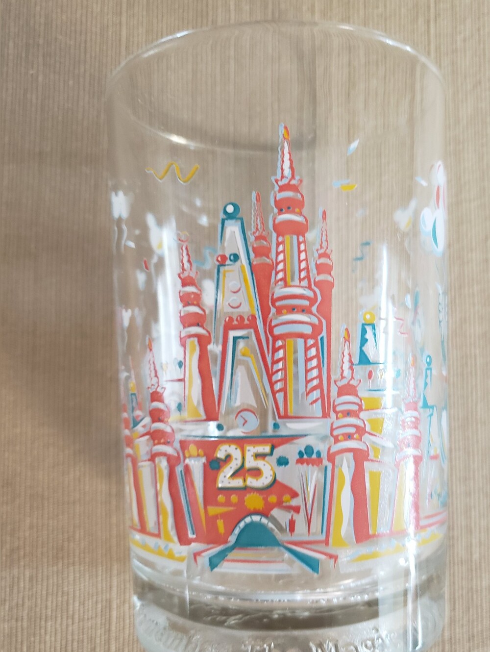 Disney 25th Anniversary Glass